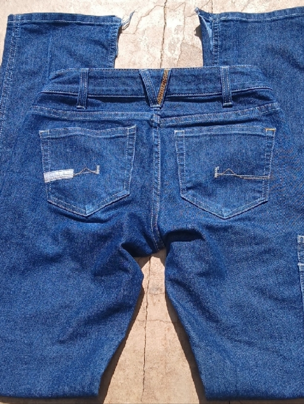 Ariat Rebar Mid Rise Straight Slim Skinny Dark Blue Women's Jeans 25L - Picture 4 of 5